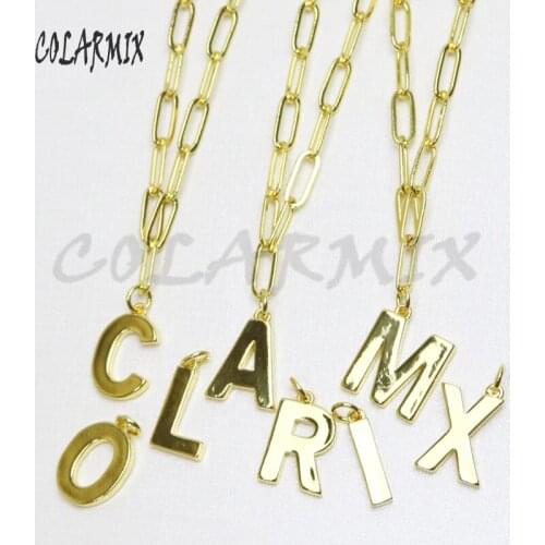 Fashion letters necklace 26 alphabets jewelry Luxury jewelry accessories for women Link new design link chain high quality 90585