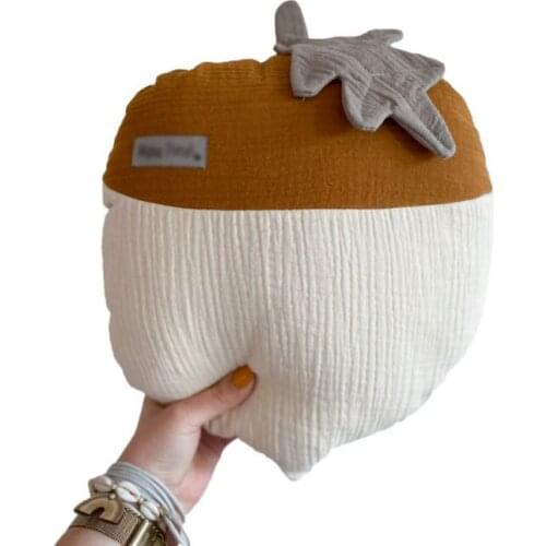 Cartoon Hazelnut Plush Pillow Toy PP Cotton Elastic Pillow Childrens Room Decoration Soft Stuffed Baby Companion Doll Girl Gift