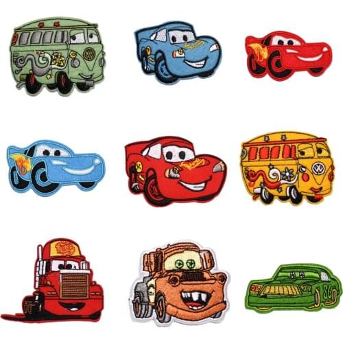 Team logo iron on patch Cars Stickers Appliques Heat Transfer Diy Badges Iron-On Transfers For Kids