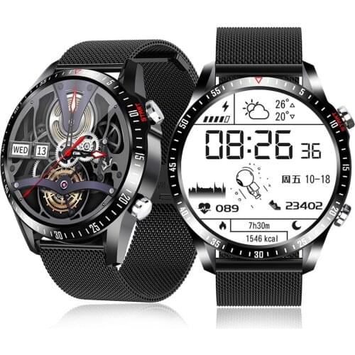 2021 New Outdoor Temperature Smart Watch Bluetooth Call Heart Rate Monitoring Round Screen GPS Sports Space Smart Bracelet