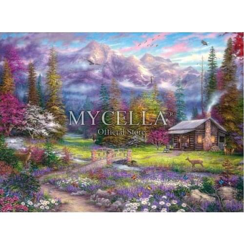 Landscape 5D Diy Diamond Painting Full Gardening & Flowers Spring Cabins Embroidery Cross Stitch Diamond Mosaic Home Decor Gift