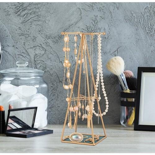 Pyramid New Jewelry Stand Pearl Necklace Precious Metal Bracelet Earrings Display Activity Counter Display Stand
