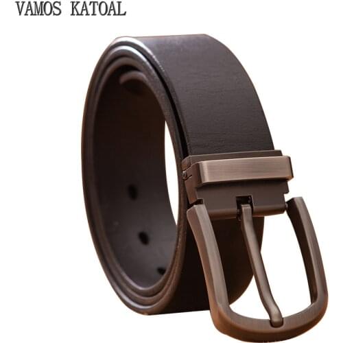Men Pin Buckle Belt 100% Real Genuine Cowskin Top Layer Leather Belt Fashion Cowhide Jeans Belts For Men