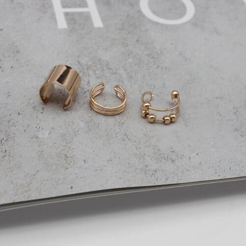 Clip On Earrings Girls Ear Rings Women Earhole None Earbone Pierce Stud 3 Set Cute Statement Cuff The New Trend Items 202129