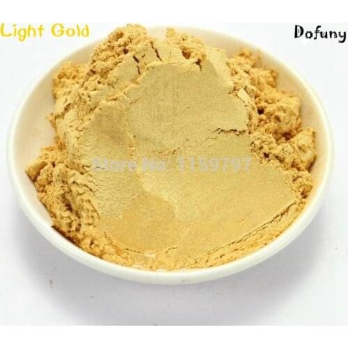 Light Gold color nail polish pigment, DIY eyeshadow makeup powder, Pearlescent powder,mica effect pigment for nail art