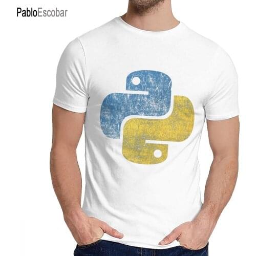 Round Collar Programmer Vintage Python T-shirt shubuzhi New For Man Comfortable La Camiseta Hot Sale