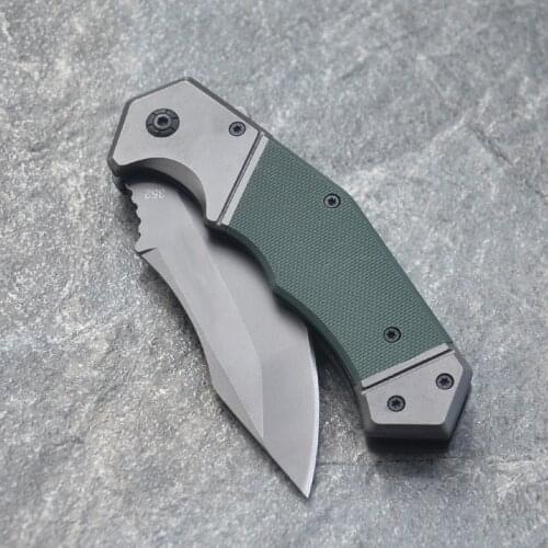 High Quality Knives Tools Outdoor Survival Folding Knife With Steel Blade Rubber Handle Military Tactical Hunting Pocket Knife