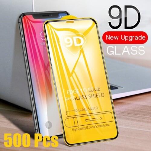 500pcs 9D Tempered Glass Full Glue For MOTO One Fusion Plus G9 G8 Power G Fast Stylus Pro P50 E7 E E5 Play GO Screen Protector