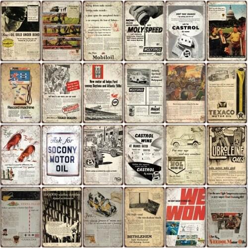 Tin Signs Shabby Chic Metal Plate Retro Home Wall Music Bar Art Garage Decor Iron Poster Cuadros SA-6967A