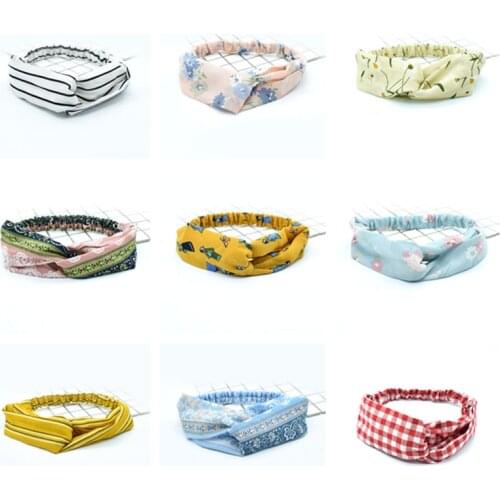 1PC Girls Summer Bohemian Hair Bands Headbands Vintage Cross Turban Bandage Bandanas Hairbands Fashion Jewelry Hair Accessories