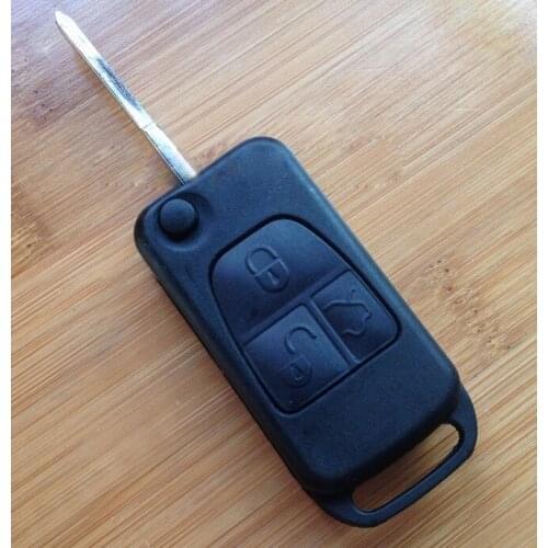 10PCS/lot For Benz ML320 ML350 S320 3 Button Flip Remote Key Shell Case With HU64 Blade Fob Key Cover