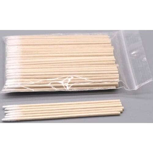 100pcs Makeup Health Medical Ear Jewelry Clean Sticks Buds Tip Wooden Eyelash Grafting Cotton Swab Cosmetics Permanent