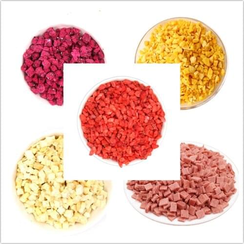 100% natural freeze-dried red dragon fruit cubes, cake baking decoration, no added fruit, crisp slices DIY gift for foodie