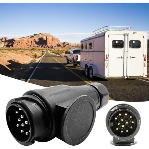 13 Pin 12V Trailer Connector Durable Environmentally Friendly Nylon Plugs Socket Adapter Protects Accessories Towbar Towing Plug