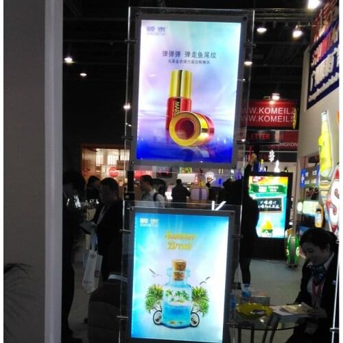 2 Unit/ Column) A3 Single Sided LED Magnetic Light Boxes,Magnetic Face LED Light Box Cable Display for Estate Agent