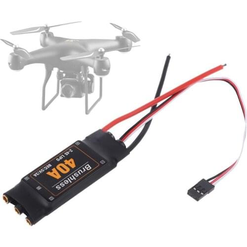 57EE 40A 2-4S Brushless Motor Speed Controller ESC for RC FPV Drone Airplanes Helicopter RC1076 short wire