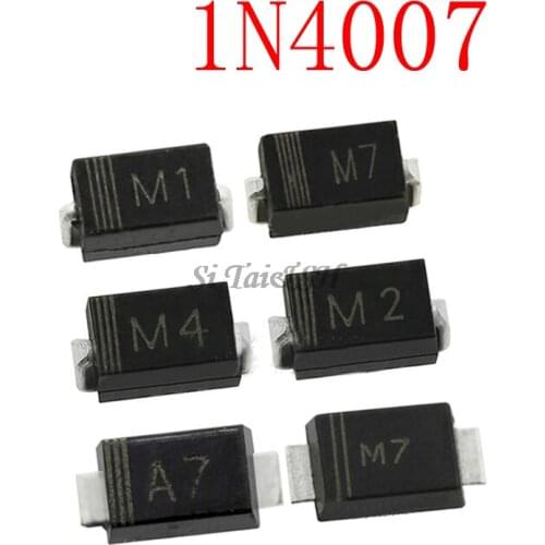 8values KIT 200pcs M1 M4 M7 SS14 SS16 SS24 SS34 RS1M Electronic Components Package Diode Assorted Kit Electronic Diy Kit