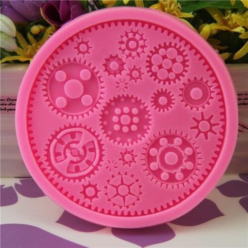Industrial machinery theme watch accessories gear hardware parts cartoon food standard silicone sugar cake mold baking