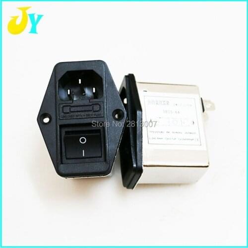 Arcade power switch Socket Insurance Switching Power Supply Filter 115VAC/250VAC 3 pins Socket 10pcs/lot