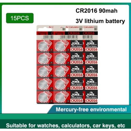 Cr2016 15pcs original brand new battery For maxell 3v button cell coin batteries for watch computer cr 2016 Suitable Watch