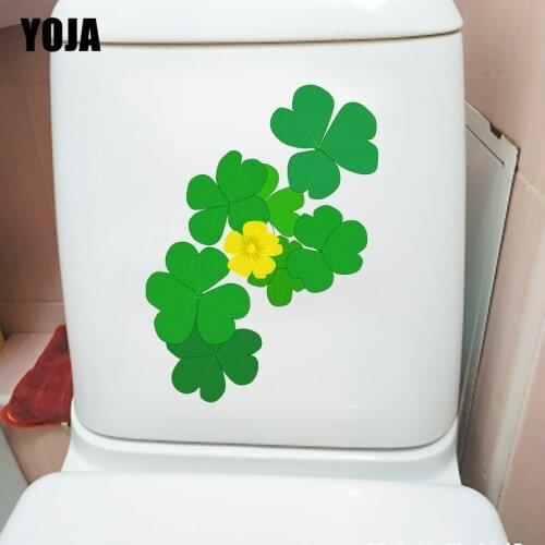 YOJA 16.1X22.7CM Flower Petals Fresh Plants Kids Room Decoration Cartoon Toilet Sticker Wall Decor T1-1232