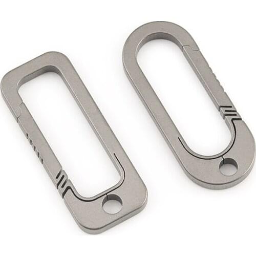 Outdoor EDC Tool Keychain Pocket Car Accessories Creative Titanium Alloy Key Ring Titanium Buckle