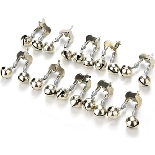 Gmarty Twin Rod Tip Fish Bell Alarm Tackle for Fishing Rod Outdoor Fishing Accessory 10Pcs/lot Silver Color