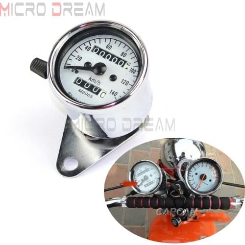 Chrome Motorcycle Scooter Dual Odometer Speedometer Tachometer Dirt Bike Universal Accurate Speed Meter Instrument Gauge