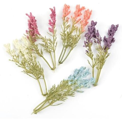 5pcs artificial flower vanilla spoon plant bouquet for wedding family party Christmas decoration DIY gift box scrapbook