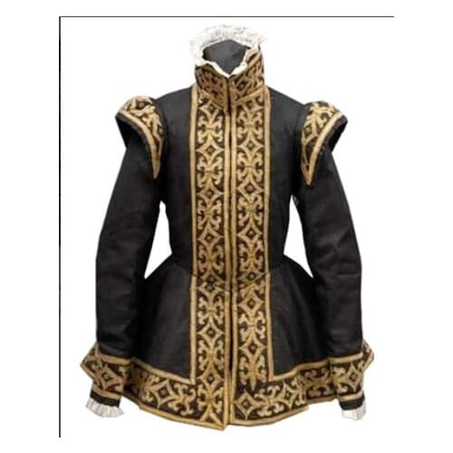 Adults Clothes Custom Made Medieval Menswear Style Clothes Black Top Costume Cosplay for Halloween Carnival Party
