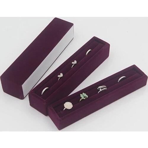 Hot selling latest Version purple/black Velvet 3 Pcs/Set Pedestal Finger Ring Jade Bracelet Holder Jewelry Display Free Shipping