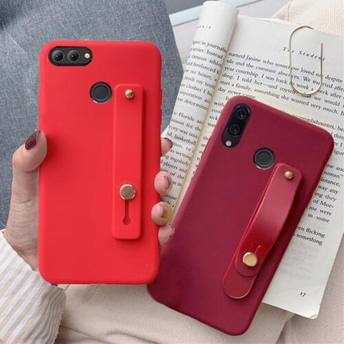 Wrist strap Hand Band Silicon Case For Huawei Enjoy 7 8 9 10 Plus Case TPU Phone Holder Cover For huawei enjoy 6x 6s 7s8e 9e 9s