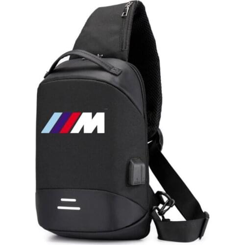 Male Shoulder Bags for bmw USB Charging Crossbody Bags Men Anti Theft Chest Bag School Summer Short Trip Messengers Bag gh