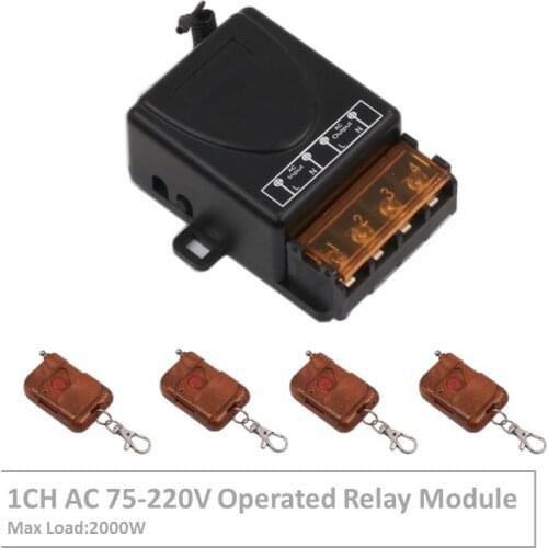 433MHz Wireless Universal Remote Control AC220V 30A 1CH rf Relay Receiver and Transmitter for remote light/Exhaust System switch
