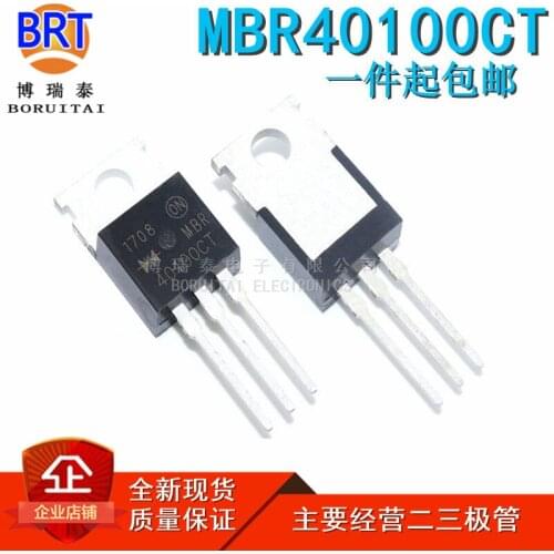 10pcs/lot New MBR40100CT Schottky Diode 40A100V TO-220 B40100G