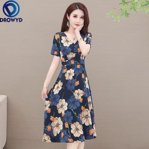 2021 Sexy Beach Midi Dress for Women Summer Fashion Bodycon Short Sleeve V-neck Print Dress Elegant Boho Party Dresses Vestidos