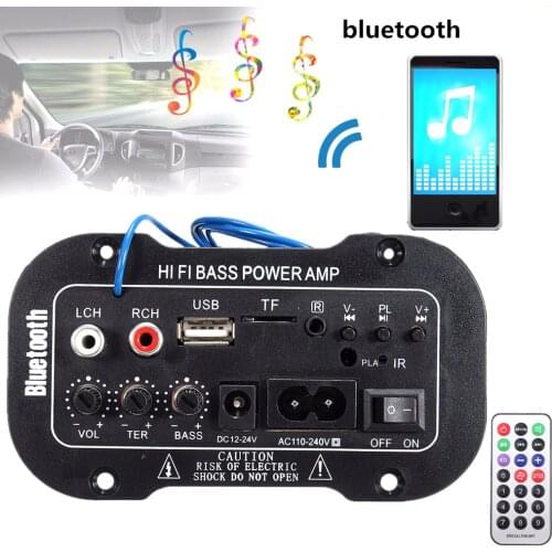 5 Inch 220V Bluetooth Amplifier Bass Power AMP Handsfree USB TF AUX Dropshipping
