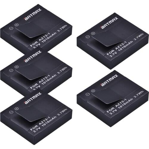 For 5Pcs Xiaomi Yi Battery AZ13-1 Rechargeable Li-ion Battery Akku 1010mAh for Xiaomi Yi XiaoYi Sports Action Camera DV Cam