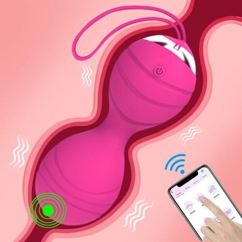 Bluetooth Dildo Vibrator Sex Toys for Women Kegel Balls Female Vagina Tighten Exercise Wireless App Control Vibrating Love Eggs