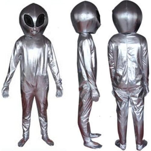 Future space Halloween Silver Alien Coplay Costume Nightclub Party Cosmic UFO Biogame Uniform stage show clothing