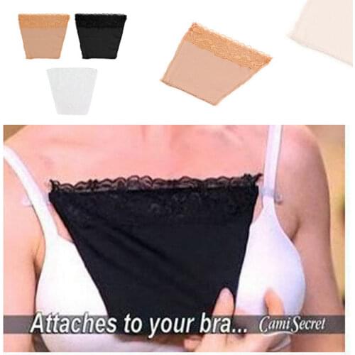 3Pcs Quick Easy Bra Lace Clip on Camisoles Custom Cleavage Control Panels 3 Colors Pack Seen on TV Bra 2018 Fashion For Women
