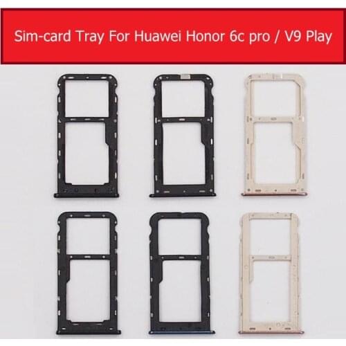SIM & SD Card Tray Holder For Huawei honor v9 Play JMM-AL00 AL10 TL00 TL10 Memory Card For Honor 6C PRO JMM-L22 Sim-Card Adapter