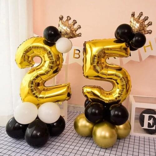 Childrens birthday party number balloon column Plastic Balloons Stand Birthday Balloons Party Decoration