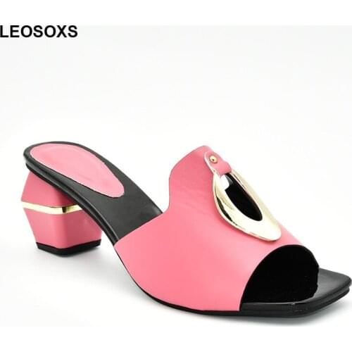 Designer Luxury Shoes Women 2020 Ladies Sandals with Heels High Heels Open Toe Shoes African Party Pumps Slip on Shoes for Women