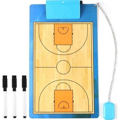 Coach Board Double-Sided Dry Erase Coach Marker Board for Basketball Football Soccer