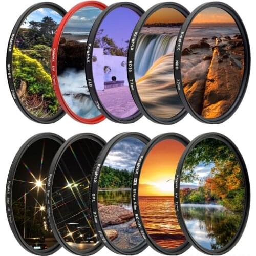 KnightX FLD UV CPL ND Star Camera Lens Filter For canon sony nikon 49mm 52mm 55mm 58mm 62mm 67mm 72mm 77mm dslr 2000d d600 light