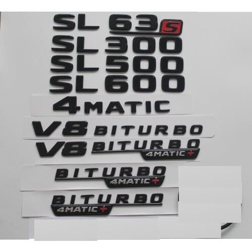 Gloss Black For Mercedes Benz R230 R231 SL63 SL65 S63L S65L AMG SL350 SL400 SL500 4MATIC Trunk Rear Star Emblems Badges Emblem