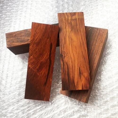 2pieces Red Sandalwood for DIY Knife Handle Material Making Various Handicraft Materials 120x40x10mm