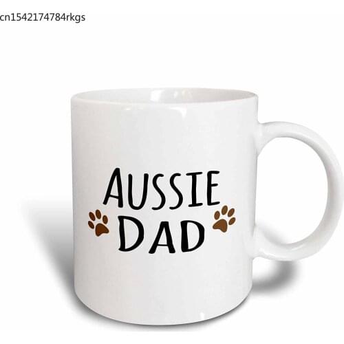 Aussie Dog Dad Mug, 11 oz, Ceramic