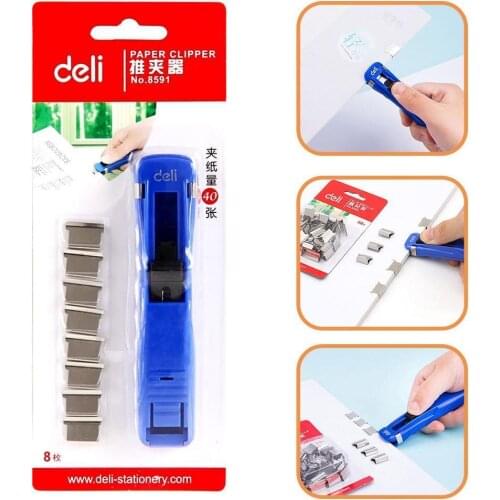 Mini Metal Paper Cliper Blue Clip Refills Large Capacity Clip Office Binding Supplies School S7T5 Paper Paperless Folder Ma L0P4
